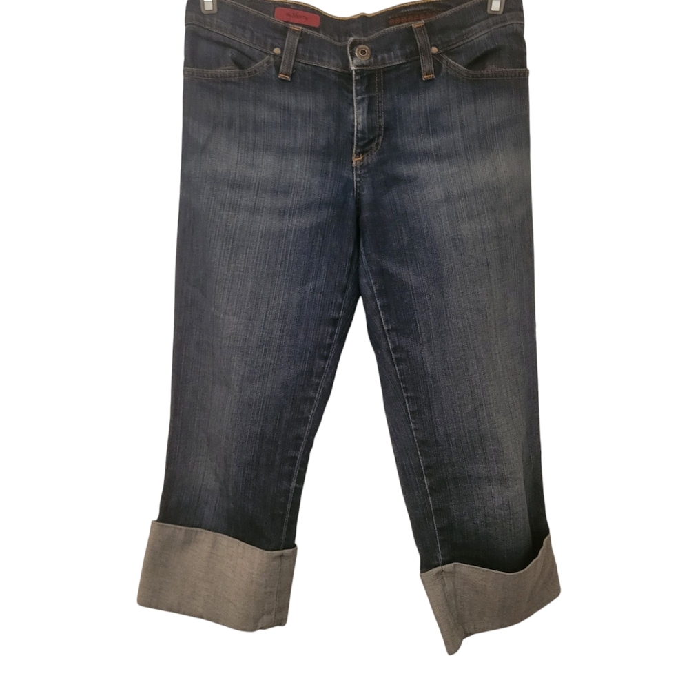 AG Adriano Goldschmied The Shorty Crop Jeand Blue sz 28